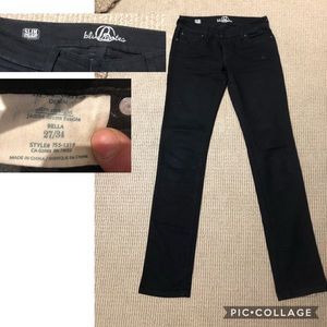 Black jeans, slim straight leg